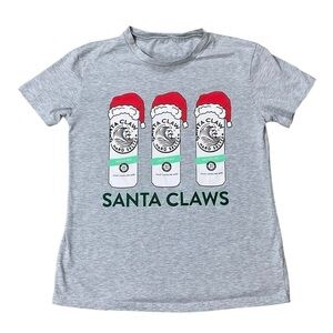 Santa Claws Hard Seltzer Christmas T-shirt Size: Medium